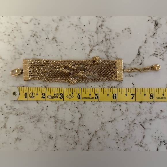 St. John Jewelry Gold Toned Textured Bracelet - Picture 5 of 5